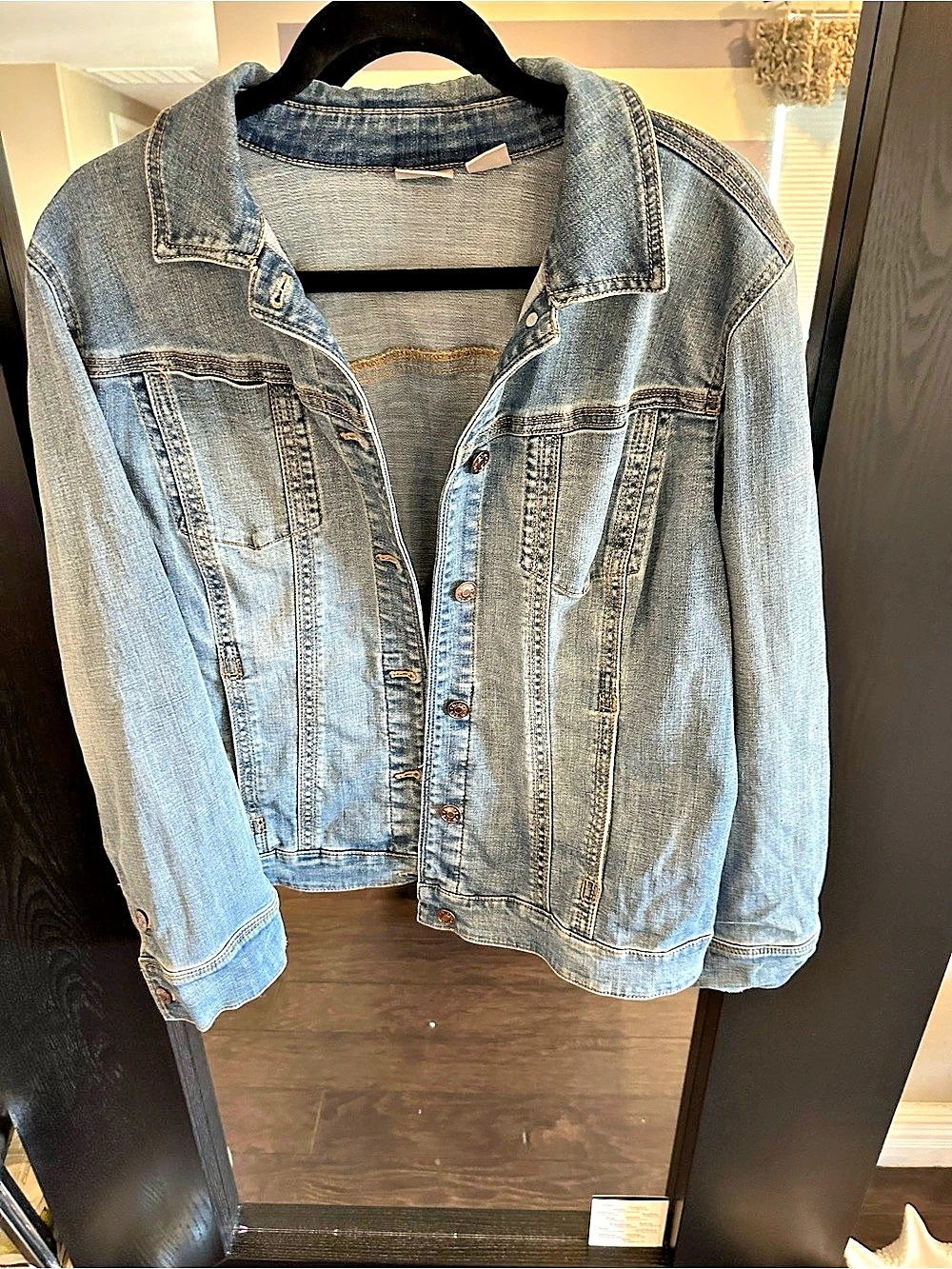 Chico's Denim Jean Jacket Size 2